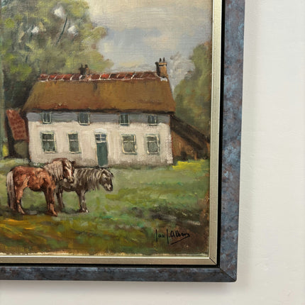 Vintage Landscape Oil Painting "Large Tree" Traditional Art Holland Art Shop