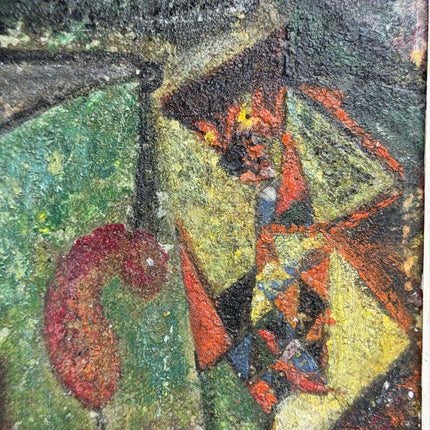 Handcrafted Abstract  Oil Painting "Painted Frame" Authentic Art Holland Art Shop