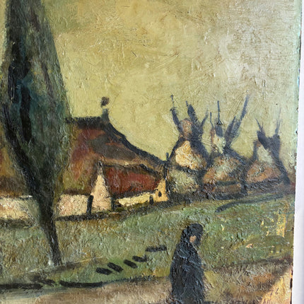 Refined Farm Oil Painting "Country House" Traditional Large Artwork Holland Art Shop