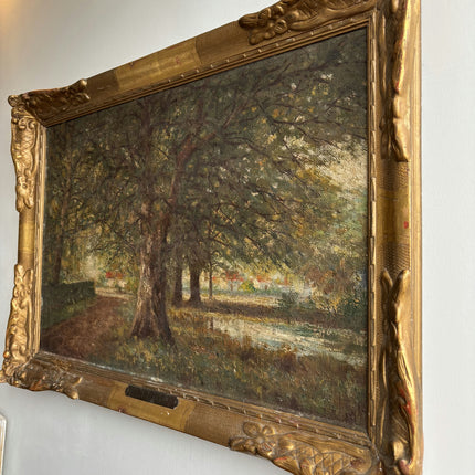 Classic Landscape Oil Painting "Gilded Frame" Expressive Artwork Holland Art Shop