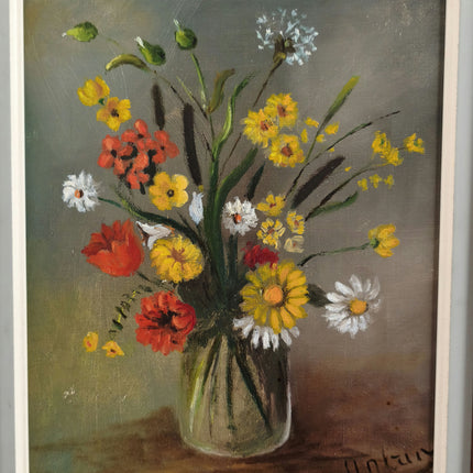 Rustic Interior Oil Painting "Flower Vase" Elegant Artwork Holland Art Shop