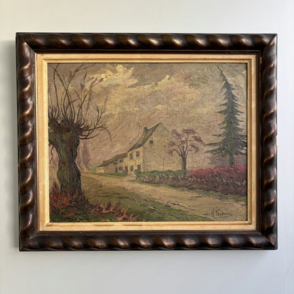 Rustic Landscape Oil Painting "Country House" Refined Artwork Holland Art Shop