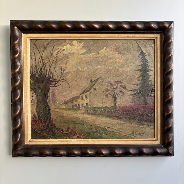 Rustic Landscape Oil Painting "Country House" Refined Artwork Holland Art Shop