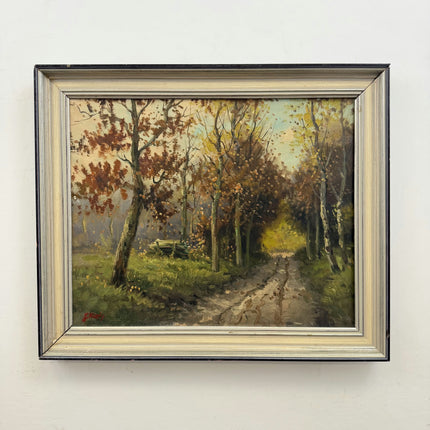 Handcrafted Landscape Oil Painting "Autumn Trees" Expressive Artwork Holland Art Shop