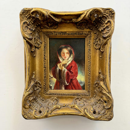 Elegant Portrait Oil Painting "Paint Strokes" Traditional Small Artwork Holland Art Shop