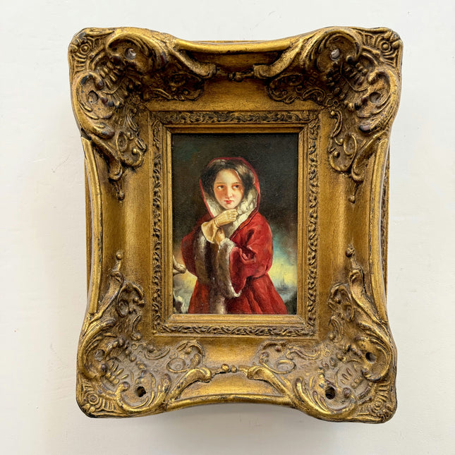 Elegant Portrait Oil Painting "Paint Strokes" Traditional Small Artwork Holland Art Shop