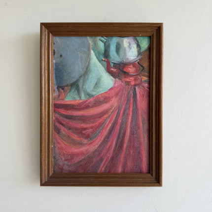 Detailed Still Life Oil Painting "Red Drapery" Authentic Dutch Art Holland Art Shop