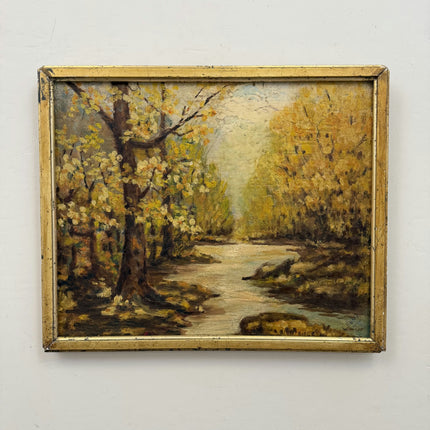 Timeless Landscape Oil Painting "Flowering Tree" Elegant Small Art Holland Art Shop