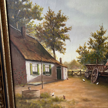 Timeless Landscape Oil Painting "Farm Horse" Original Large Art Holland Art Shop