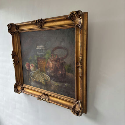 Timeless Still Life Oil Painting "Bowl Grapes" Handcrafted Artwork Holland Art Shop