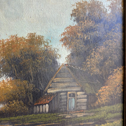 Rustic Landscape Oil Painting "Gilded Frame" Authentic Art Holland Art Shop