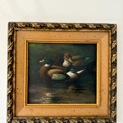 Refined Oil Painting Animals "Ducks In Water" Remarkable Small Art Holland Art Shop