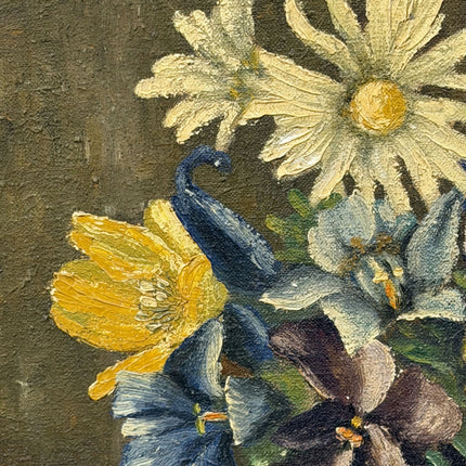 Handcrafted Still Life Oil Painting "White Daisy" Classic Artwork Holland Art Shop