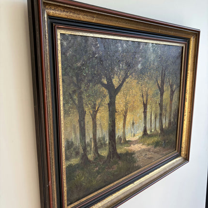 Timeless Landscape Oil Painting "Tree Avenue" Rustic Artwork Holland Art Shop