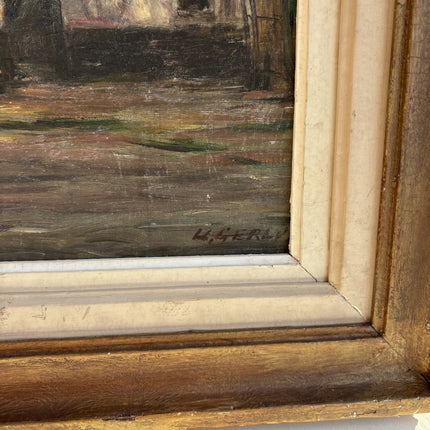 Elegant Farm Oil Painting "Thatched Cottage" Detailed Artwork Holland Art Shop