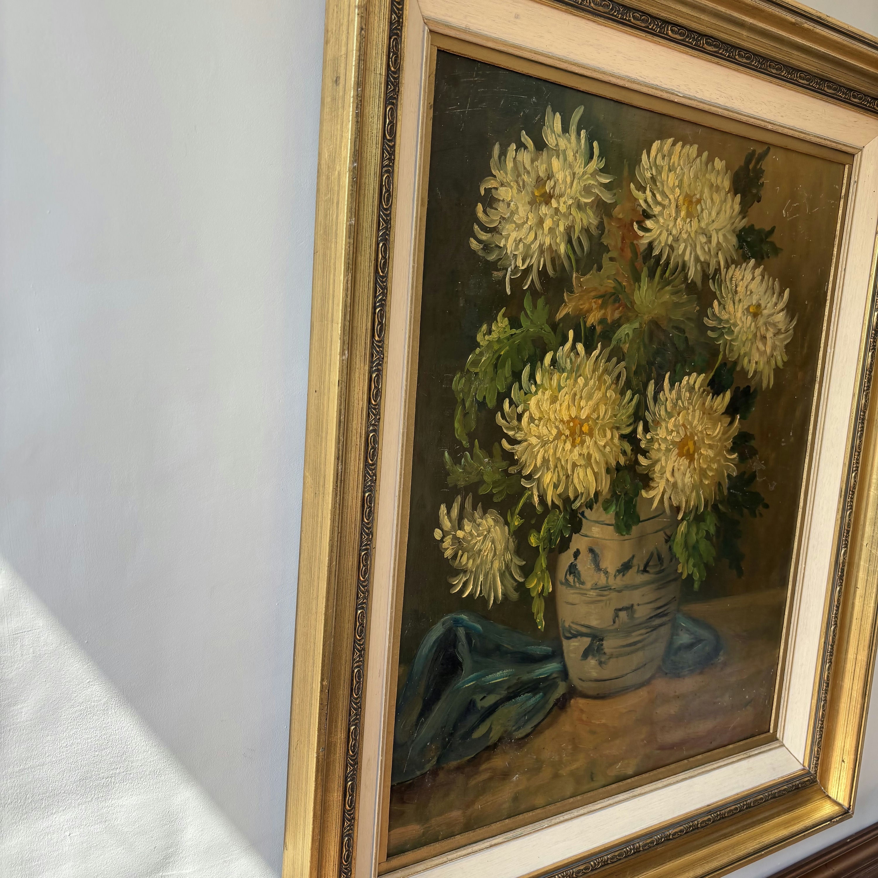Traditional Flowery Still Life Oil Painting 