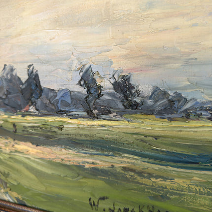 Impressionistic Oil Painting Landscape "Fields" Fine Large Sized Artwork Holland Art Shop