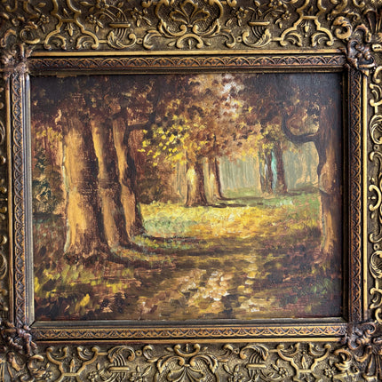Vintage Landscape Oil Painting "Ornate Frame" Authentic Artwork Holland Art Shop