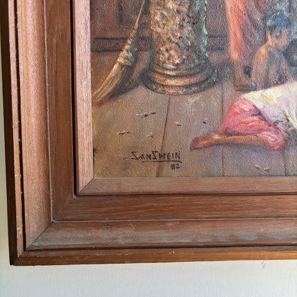 Authentic Figurative Oil Painting "Wooden Frame" Rustic Large Art Holland Art Shop
