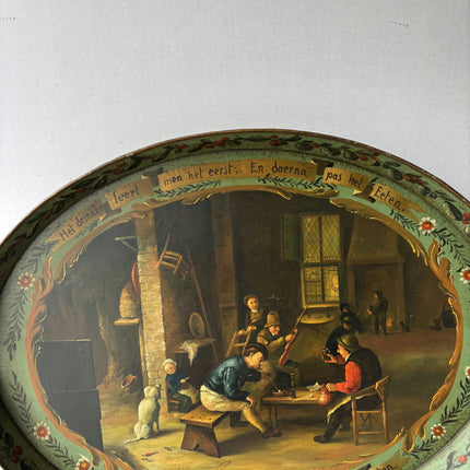 19th Century Antique Figurative Oil Painting "Wooden Tray" Art Holland Art Shop