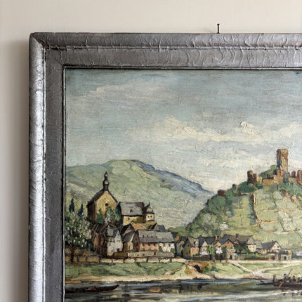 Traditional Cityscape Oil Painting "Hill Castle" Refined Art Holland Art Shop
