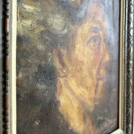 Traditional Portrait Oil Painting "Elderly Man" Expressive Small Artwork Holland Art Shop