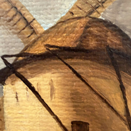 Vintage Scenery Oil Painting "Old Windmill" Elegant Artwork Holland Art Shop