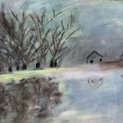 Classic Winter Landscape Oil Painting "Framed Painting" Original Small Art Holland Art Shop