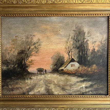 Refined Landscape Oil Painting "Thatched Cottage" Expressive Art Holland Art Shop