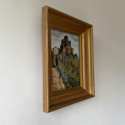 Detailed Interior Oil Painting "Rocky Hill" Refined Small Art Holland Art Shop