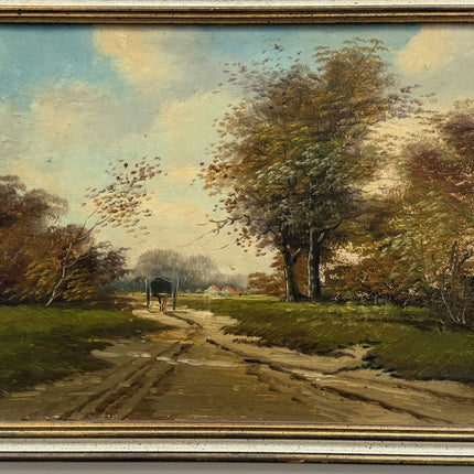 Expressive Landscape Oil Painting "Horse Cart" Refined Artwork Holland Art Shop