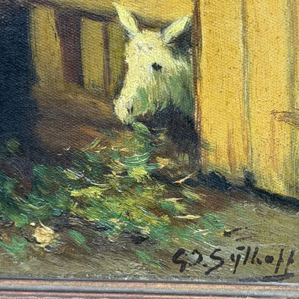 Original Animals Oil Painting "Small Goat" Vintage Artwork Holland Art Shop