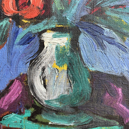 Elegant Floral Still Life Oil Painting "Flower Vase" Detailed Artwork Holland Art Shop