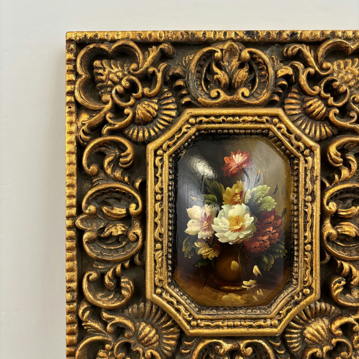 Detailed Floral Still Life Oil Painting 