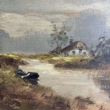Timeless Landscape Oil Painting "Thatched Cottage" Classic Dutch Artwork Holland Art Shop