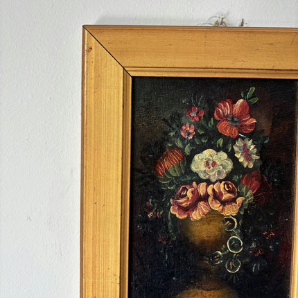 Authentic Oil Painting Flowery Still Life "Flower Vase" Marvelous Small Artwork Holland Art Shop