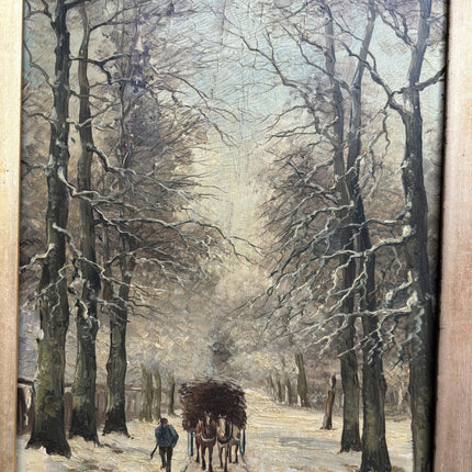 Authentic Winter Landscape Oil Painting "Gilded Frame" Expressive Dutch  Art Holland Art Shop