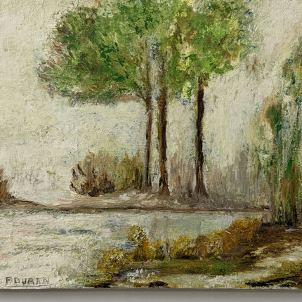 Rustic Landscape Oil Painting "Thick Paint" Vintage Artwork Holland Art Shop