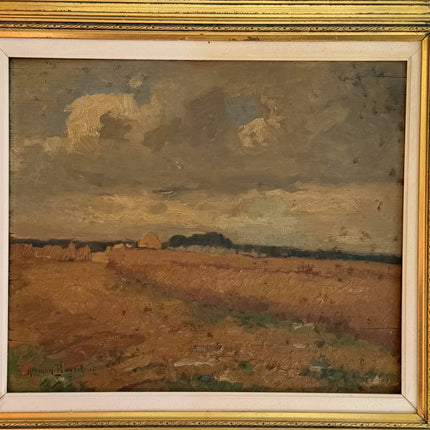 19th Century Antique Landscape Oil Painting "Gilded Frame" Large Art Holland Art Shop