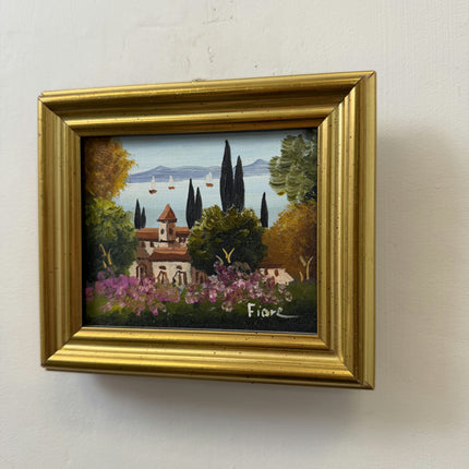 Classic Scenery Oil Painting "Painted Village" Traditional Small Artwork Holland Art Shop