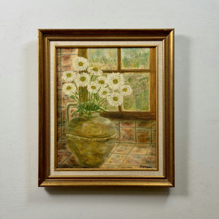 Authentic Still Life Oil Painting "Daisy Bouquet" Detailed Artwork Holland Art Shop