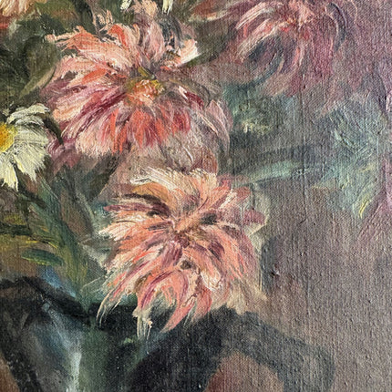 Traditional Floral Still Life Oil Painting "Flowered Vase" Handcrafted Art Holland Art Shop