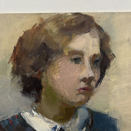 Authentic Portrait Oil Painting "Young Woman" Elegant Small Art Holland Art Shop