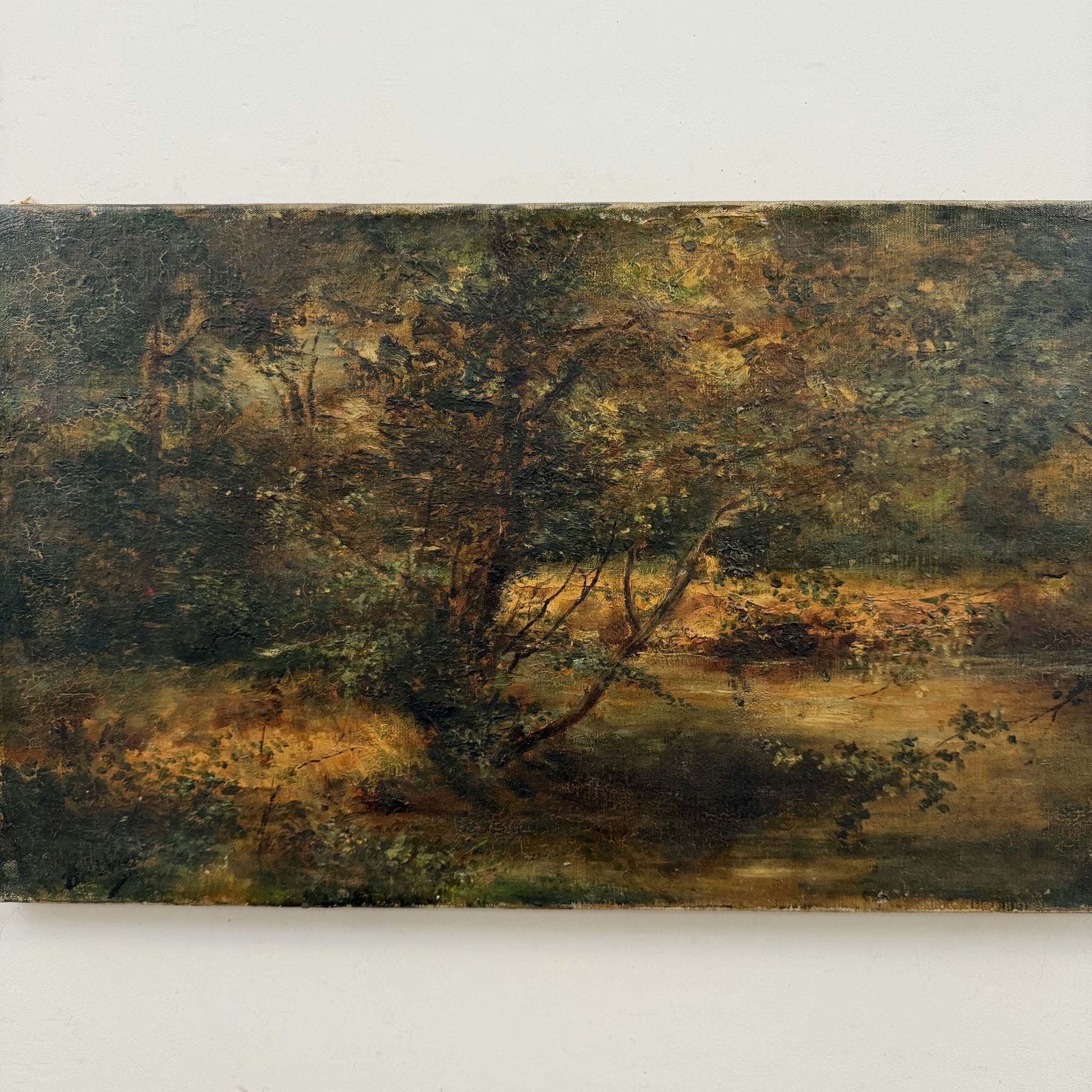19th Century Antique Landscape Oil Painting 