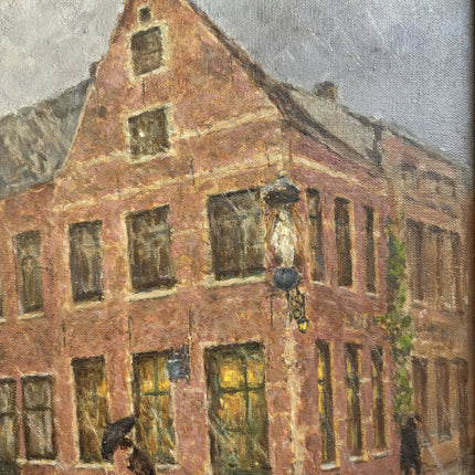 Handcrafted Cityscape Oil Painting "Framed Painting" Authentic Art Holland Art Shop