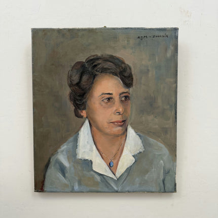 Timeless Portrait Oil Painting "Seated Woman" Original Small Art Holland Art Shop