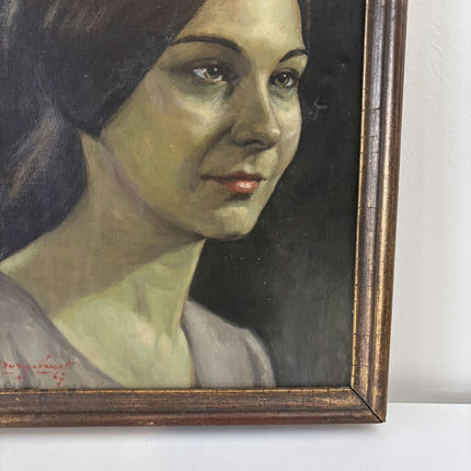 Handcrafted Oil Painting Portrait "Serene Woman" Traditional French Artwork Holland Art Shop