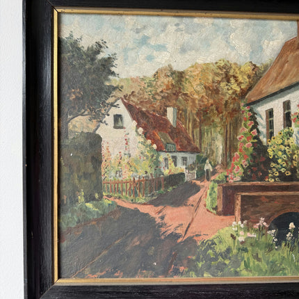 Refined Oil Painting Landscape "Flowering Cottage" Fine Medium Art Holland Art Shop