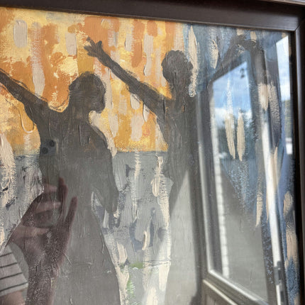 Authentic Figurative Oil Painting "Dancing Figures" Elegant Artwork Holland Art Shop