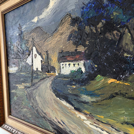 Figurative Oil Painting Landscape "Mountain Road" Refined Large Artwork Holland Art Shop